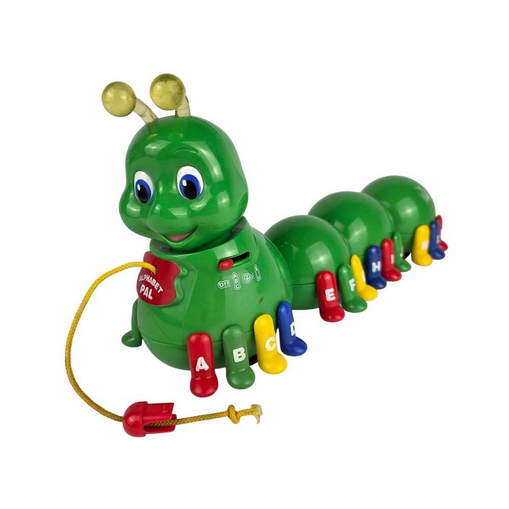 LeapFrog 1999 Alphabet Pal Pull Toy Caterpillar‎ ABC Learning Green READ COND.